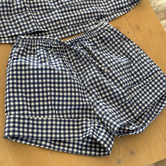 NWT Piyama Lounge Set in Gingham Blue. Size small - Picture 9 of 14